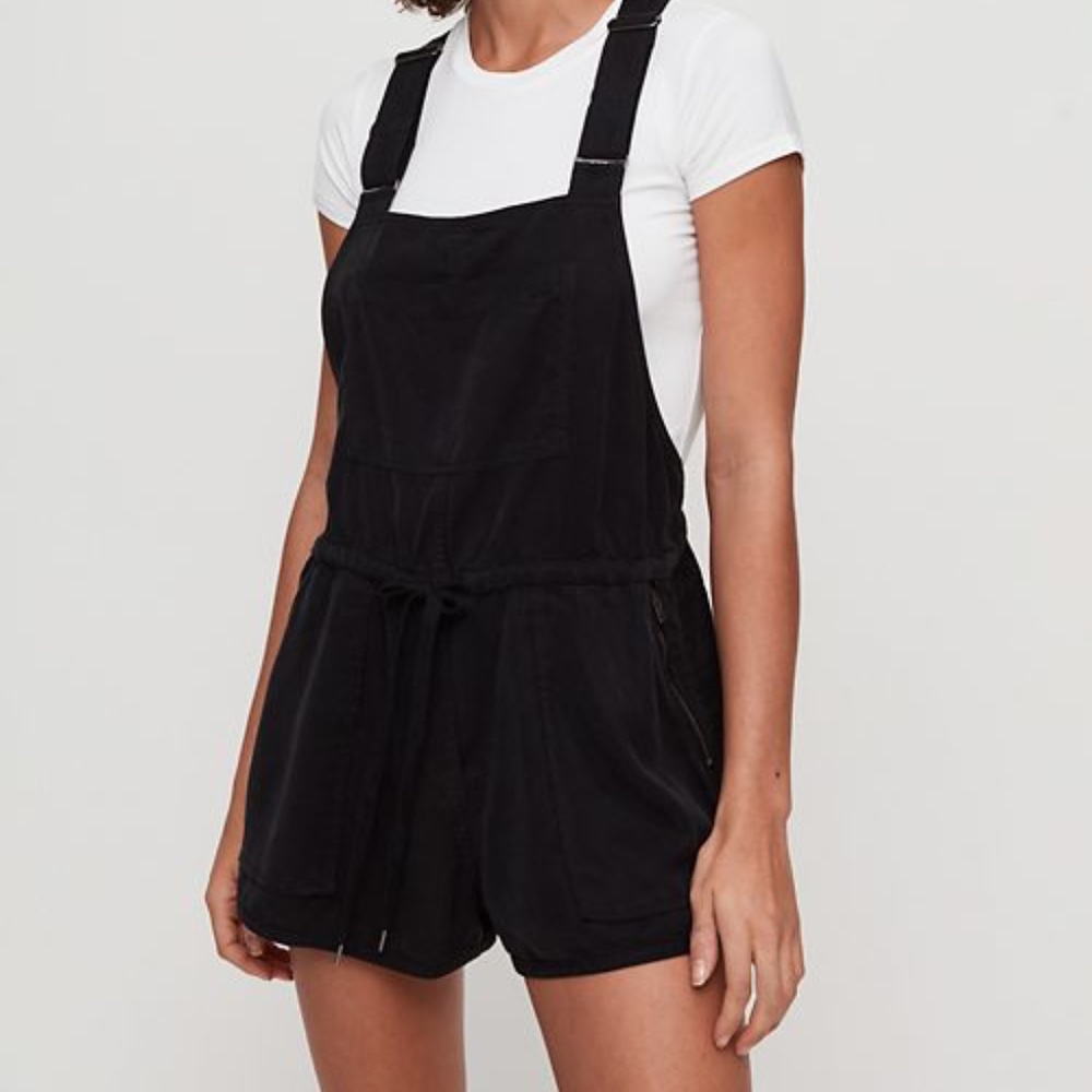 Aritzia Black Overalls